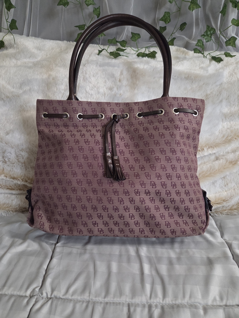 Dooney & Bourke Signature Tassel Shoulder Bag
